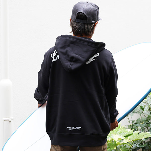 10oz スウェットフルジップパーカ [CIE]（裏起毛）BLACK