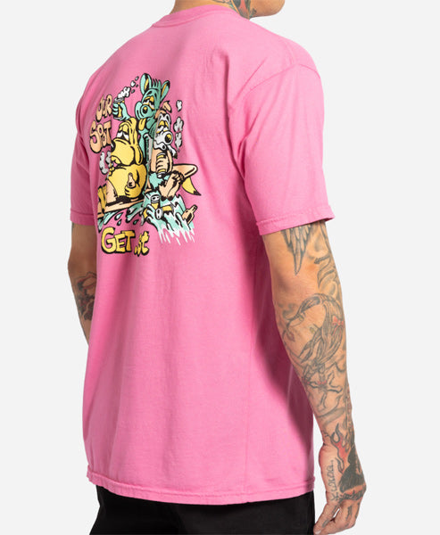 Tシャツ [Party Wave Vintage Dye Tee] Psycho Pink / Mサイズ