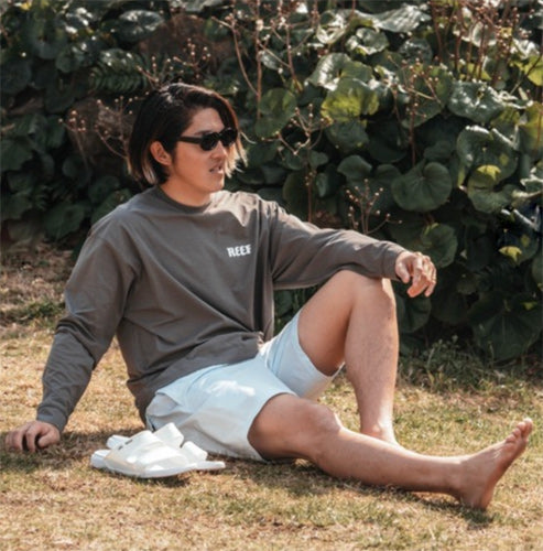 HERITAGE LOGO Hybrid Long Sleeve Rashguard T-Shirt / C.GREY Amphibious