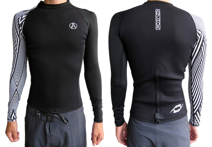 D-LIMITED / UPF50 SURF JACKET / BLACK x STRIP