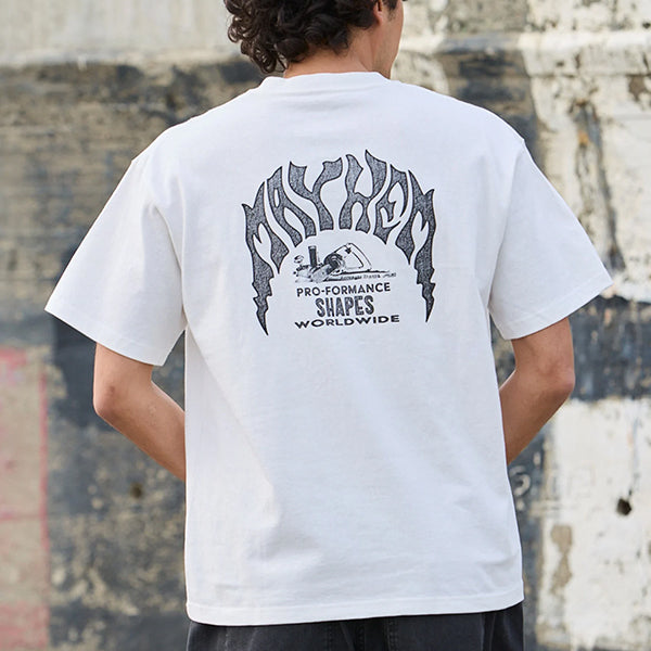 ハイブリッド ラッシュガードTシャツ [MEYHEM SPRAY] WHITE 水陸両用