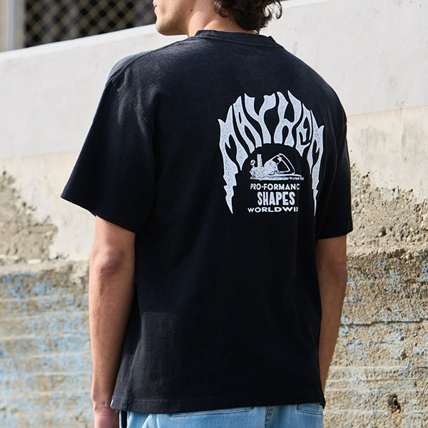 ハイブリッド ラッシュガードTシャツ [MEYHEM SPRAY] BLACK 水陸両用