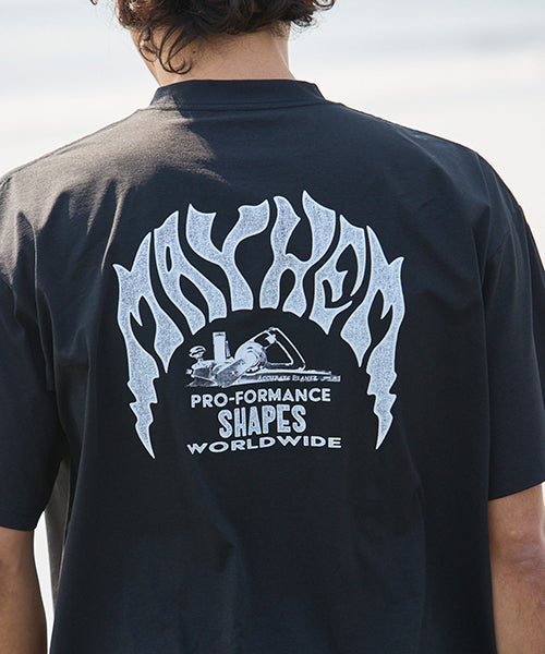 ハイブリッド ラッシュガードTシャツ [MEYHEM SPRAY] BLACK 水陸両用