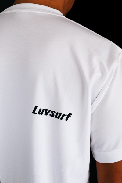   速乾性 ボックスロゴ ラッシュ ガード Tシャツ ハイブリッド ラッシュガードTシャツ / WHITE 水陸両用