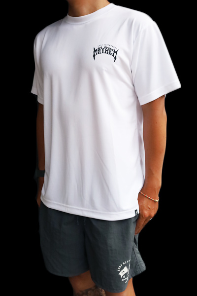 ハイブリッド ラッシュガードTシャツ MAYHEM / White 水陸両用