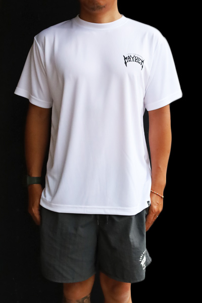 ハイブリッド ラッシュガードTシャツ MAYHEM / White 水陸両用