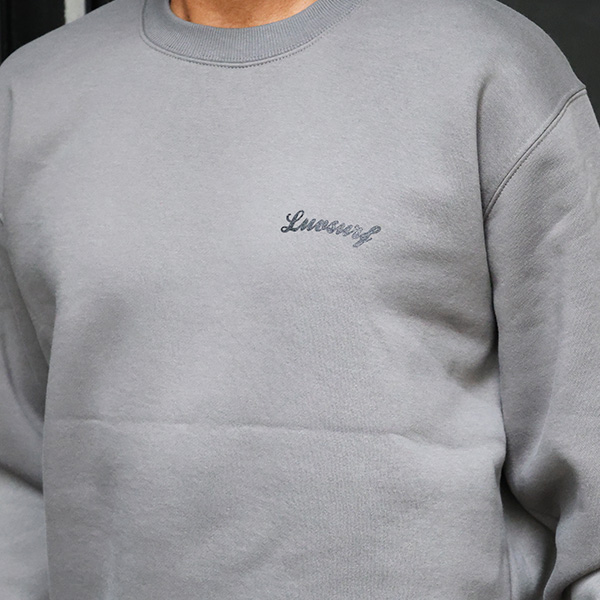 10oz クルーネックスウェット[CIE]（裏起毛）CEMENT | Luvsurf